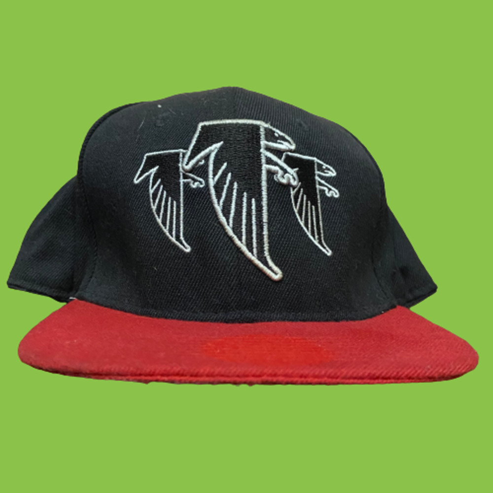 Mitchell & Ness Atlanta Falcons Two-Tone Black Red Tri Logo Hat Cap Men's OS